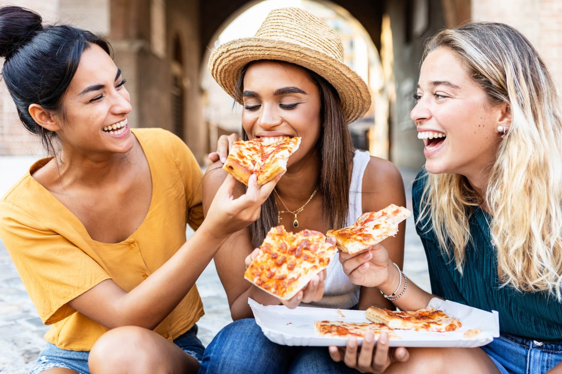 Pizza in the street